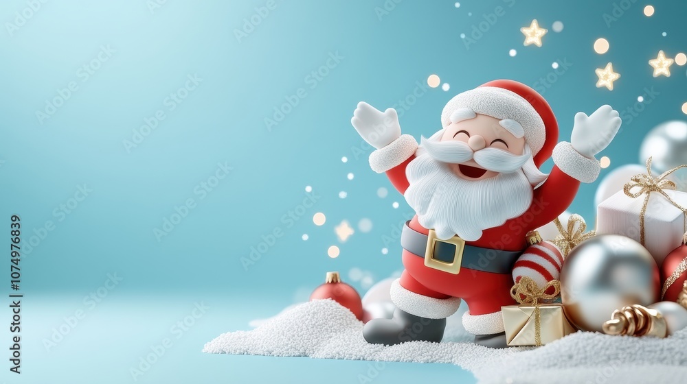 Santa's Merry Christmas Celebration: A joyful Santa Claus spreads Christmas cheer. Santa's Merry Christmas Celebration: A joyful Santa Claus spreads Christmas cheer.