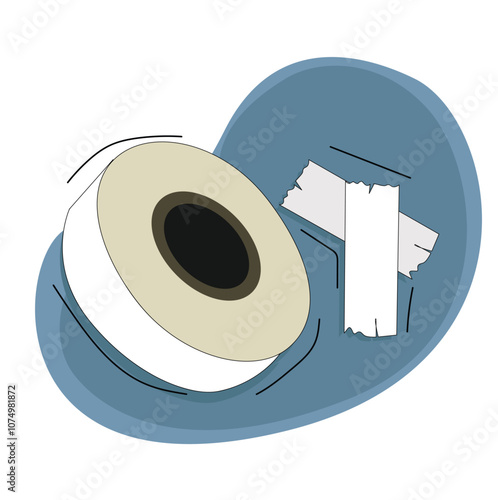 roll tape. Adhesive tape icons vector. Various type of tape. Torn element, sticky strip