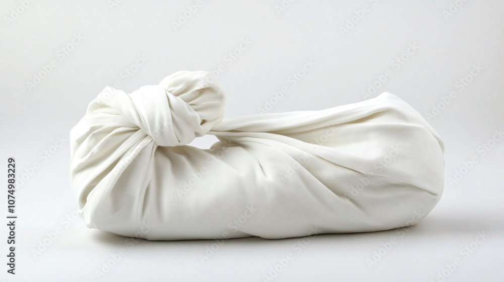 White Knotted Fabric: A Study in Minimalist Serenity White Knotted Fabric: A Study in Minimalist Serenity