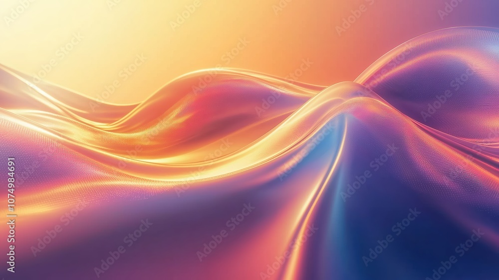 Obraz premium Vibrant Waves of Color Dance Under Warm Sunlight