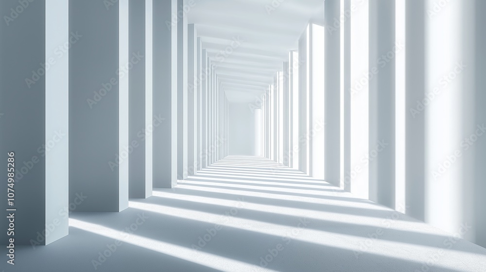 Obraz premium Endless Light and Shadow Corridor