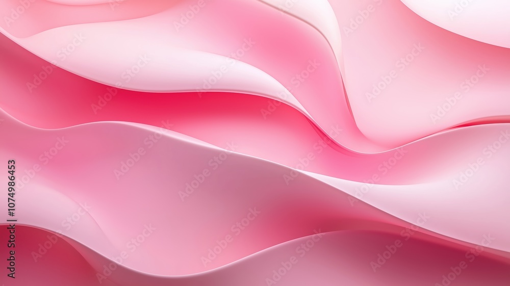 Fototapeta premium Soothing Pink Wave Abstract Background
