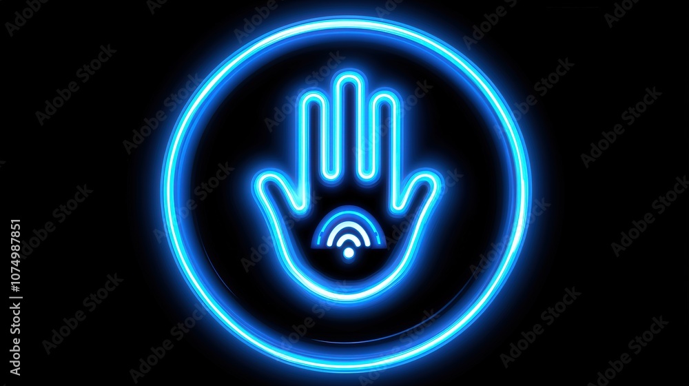 Illuminate your space with a striking neon hand design Illuminate your space with a striking neon hand design
