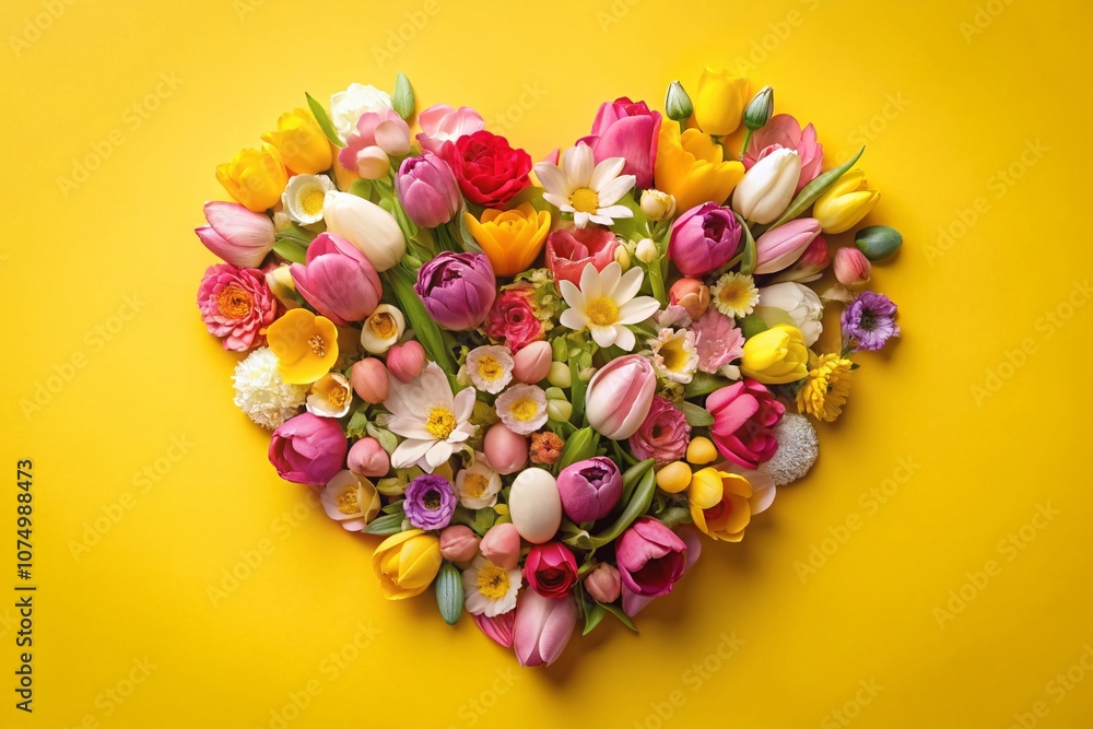 Abstract Love Heart, Spring Flowers, Pastel, Low Light Abstract Love Heart, Spring Flowers, Pastel, Low Light