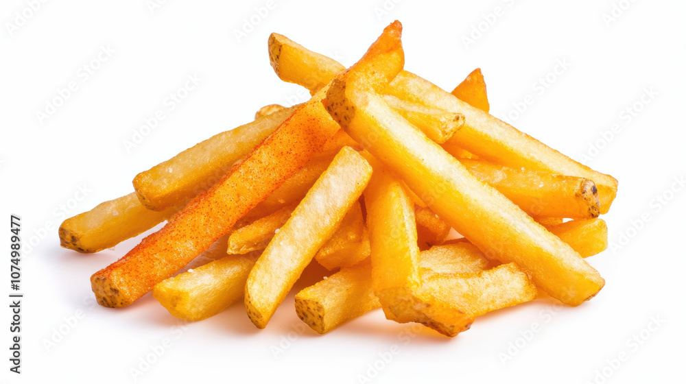 Crispy golden French fries piled high, perfect for food photography, highlighting texture and color for appetizing visuals. Crispy golden French fries piled high, perfect for food photography, highlighting texture and color for appetizing visuals.