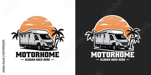 Motorhome Campervan RV Illustration Vector