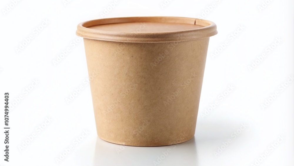 Eco-Friendly Disposable Soup Cup - White Background Eco-Friendly Disposable Soup Cup - White Background