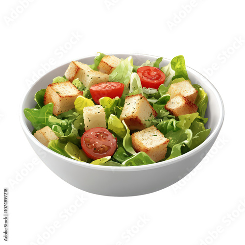 Fresh Garden Salad with Croutons 