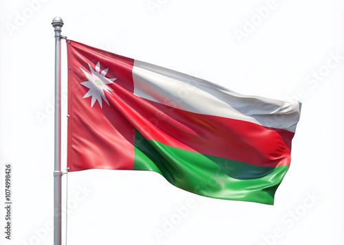 Oman Independence Day 3D Flag Wave - Low Light photo