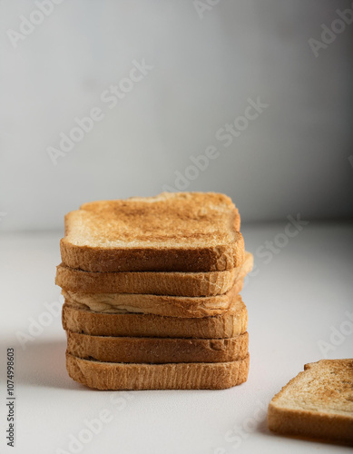 Wallpaper Mural Slices of bread. Freshly baked wheat toast. Tasty food. Torontodigital.ca