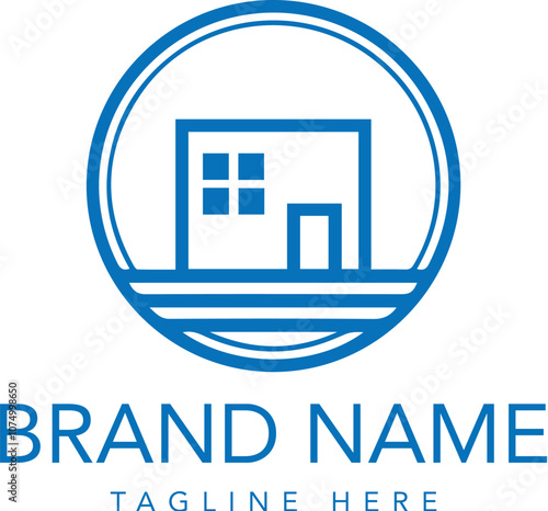Free vector circular financial logo with chart. Generative AI.
