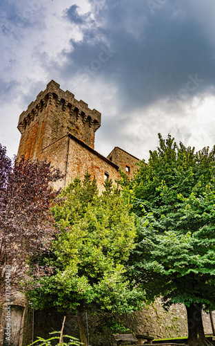 Panorama of the Aldobrandesca Fortress of Arcidosso Grosseto Tuscany Italy photo