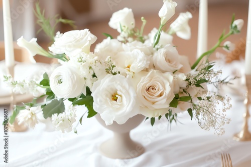 Soft white floral design