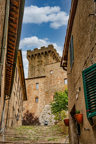 Panorama of the Aldobrandesca Fortress of Arcidosso Grosseto Tuscany Italy photo