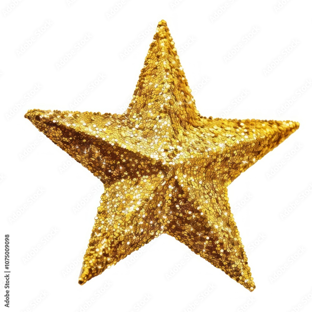 Sparkling golden glitter star Sparkling golden glitter star