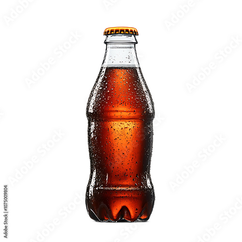 Wallpaper Mural a classic cola, dark color with fizz, in a vintage glass bottle, realistic condensation, isolated on white background Torontodigital.ca