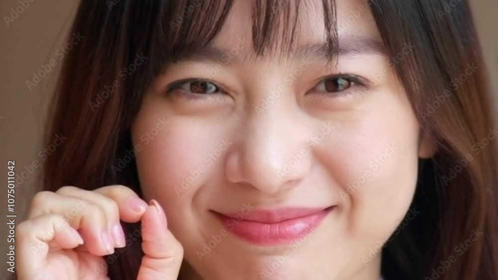 cute and adorable expression of very beautiful Asian women makes the heart happy cute and adorable expression of very beautiful Asian women makes the heart happy