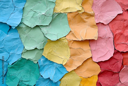 Colorful paper mache texture