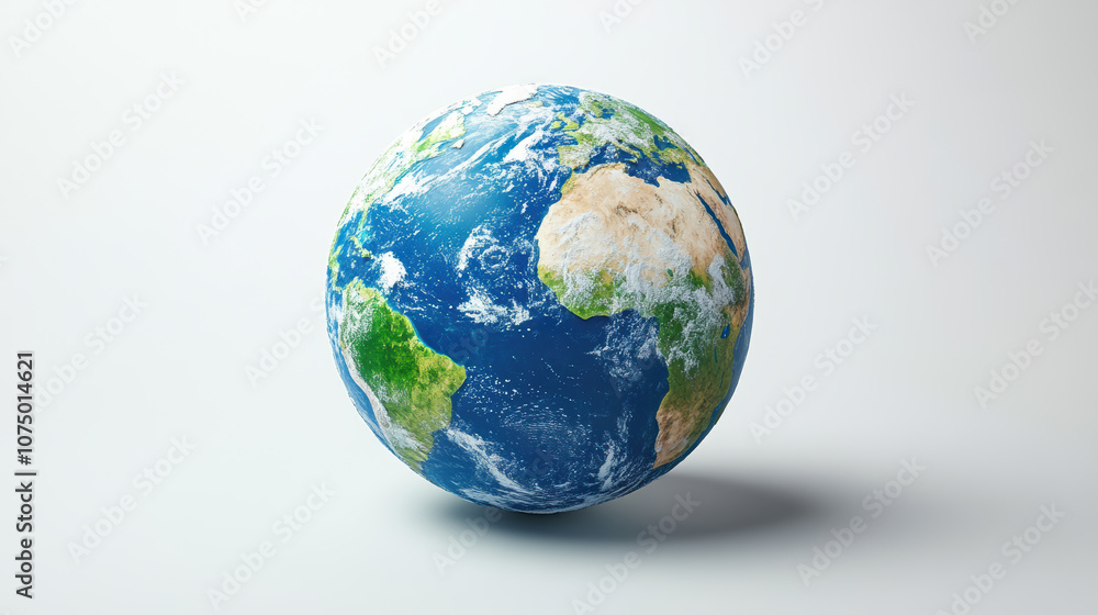 A high-quality stock photo of the Earth from space, showcasing continents and oceans in vibrant detail against a plain background. A high-quality stock photo of the Earth from space, showcasing continents and oceans in vibrant detail against a plain background.