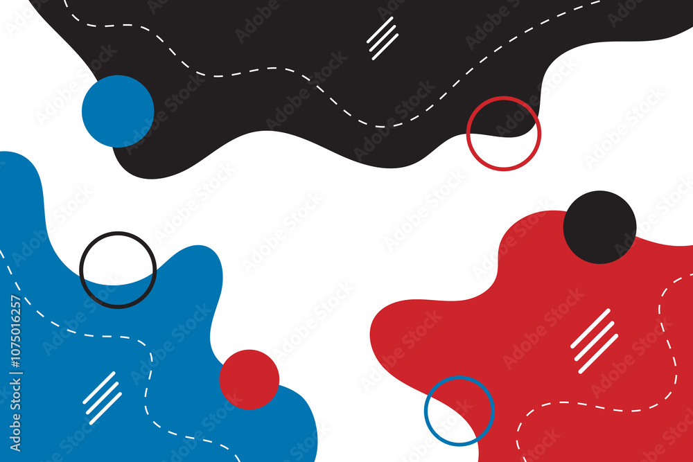 Modern Blue, Black And Red Liquid Background With Copy Space. Abstract Business Banner. Geometric Wallpaper. BG. Minimal Backdrop. Vector Illustration Modern Blue, Black And Red Liquid Background With Copy Space. Abstract Business Banner. Geometric Wallpaper. BG. Minimal Backdrop. Vector Illustration