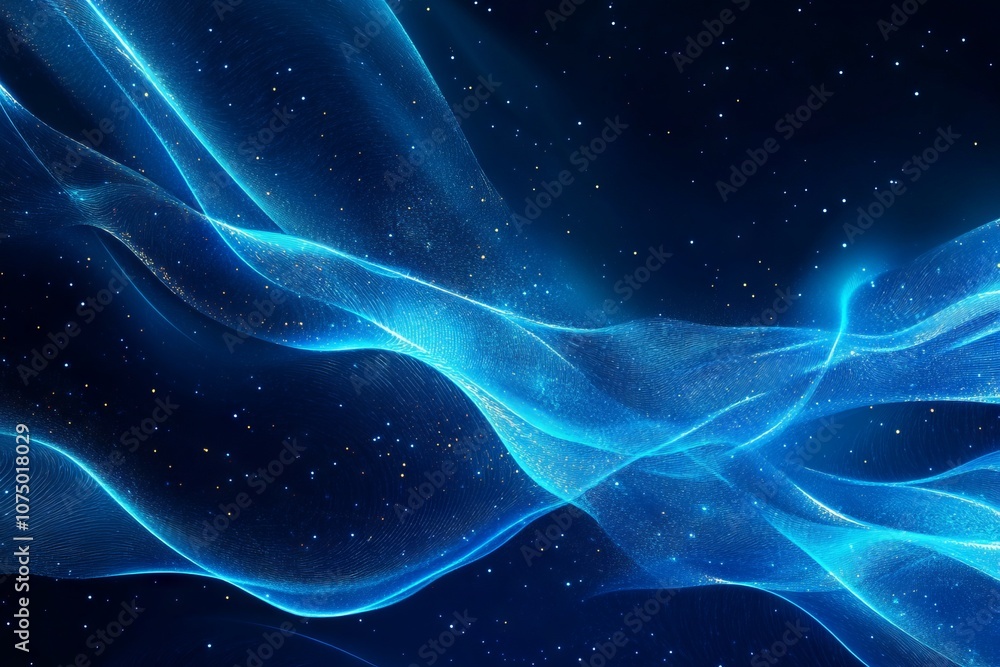 Glowing Light Streaks and Northern Lights. AI generated illustration. Glowing Light Streaks and Northern Lights. AI generated illustration.