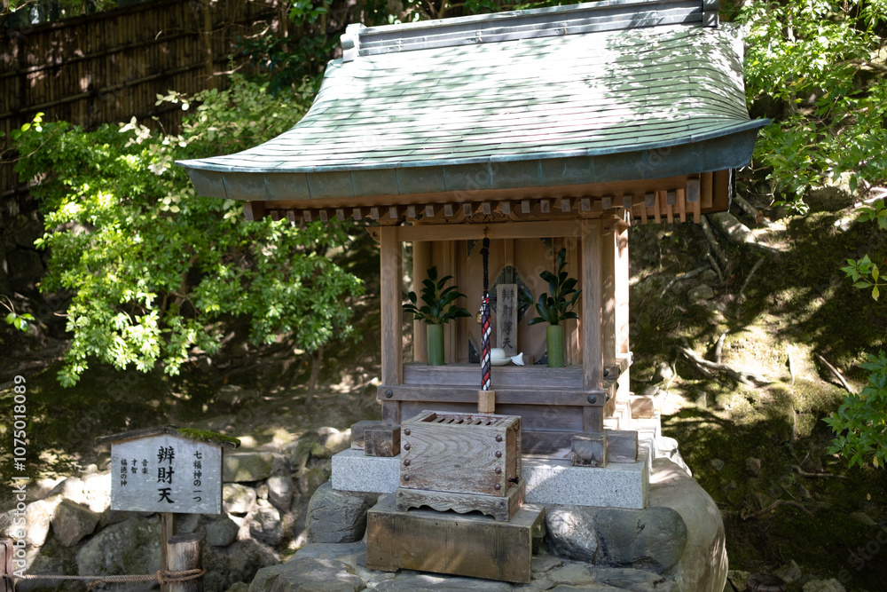 Zen Jinja in Ginkakuji Temple or Silver Pavilion, Kyoto, Japan
