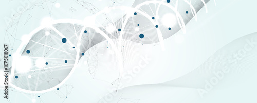 Abstract DNA concept. Futuristic science technology background