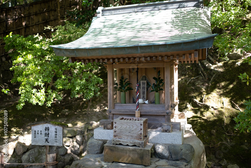 Zen Jinja in Ginkakuji Temple or Silver Pavilion, Kyoto, Japan