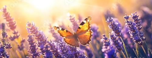 Wallpaper Mural Butterfly in Lavender Field Torontodigital.ca