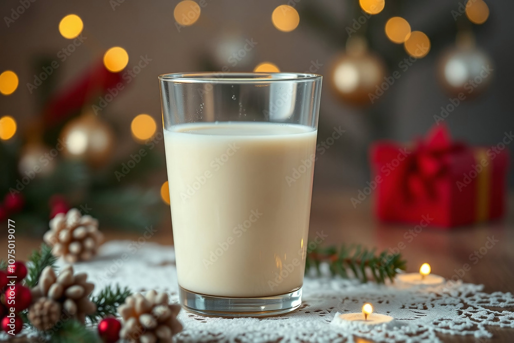 Eggnog with cinnamon for Christmas and winter holidays. Eggnog with cinnamon for Christmas and winter holidays.