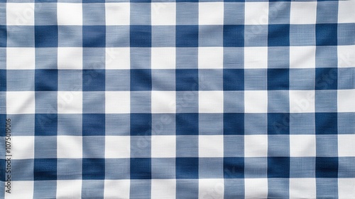 Blue and White Checkered Fabric Texture for Cozy Dining, Picnic, or Rustic Decor Setting Ideal for Background or Textile Design Use in Various Creative Projects