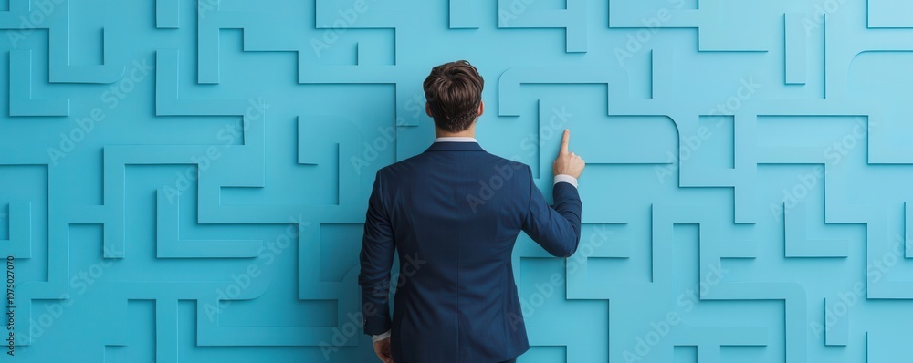 Professional pointing to solution pathway on screen, confidence in problem-solving Professional pointing to solution pathway on screen, confidence in problem-solving