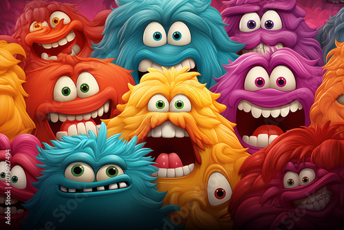 Wallpaper Mural Monster Mash - Generative AI Torontodigital.ca
