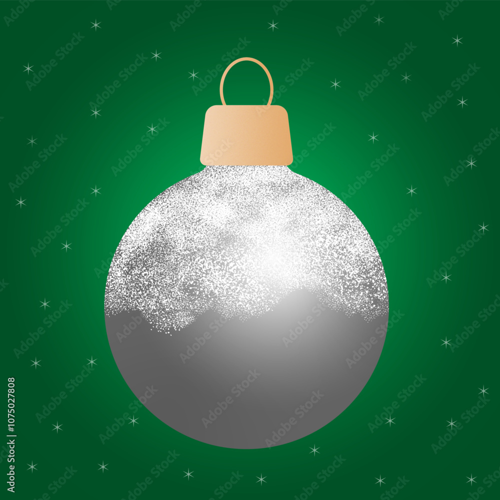 Christmas tree decoration. Christmas tree toy with a pattern. Ball in the snow. vector image Christmas tree decoration. Christmas tree toy with a pattern. Ball in the snow. vector image