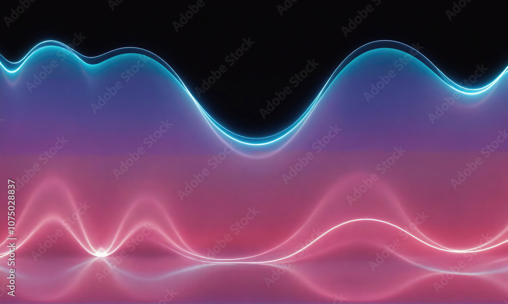 A vibrant abstract background with neon blue and pink waves against a dark background A vibrant abstract background with neon blue and pink waves against a dark background