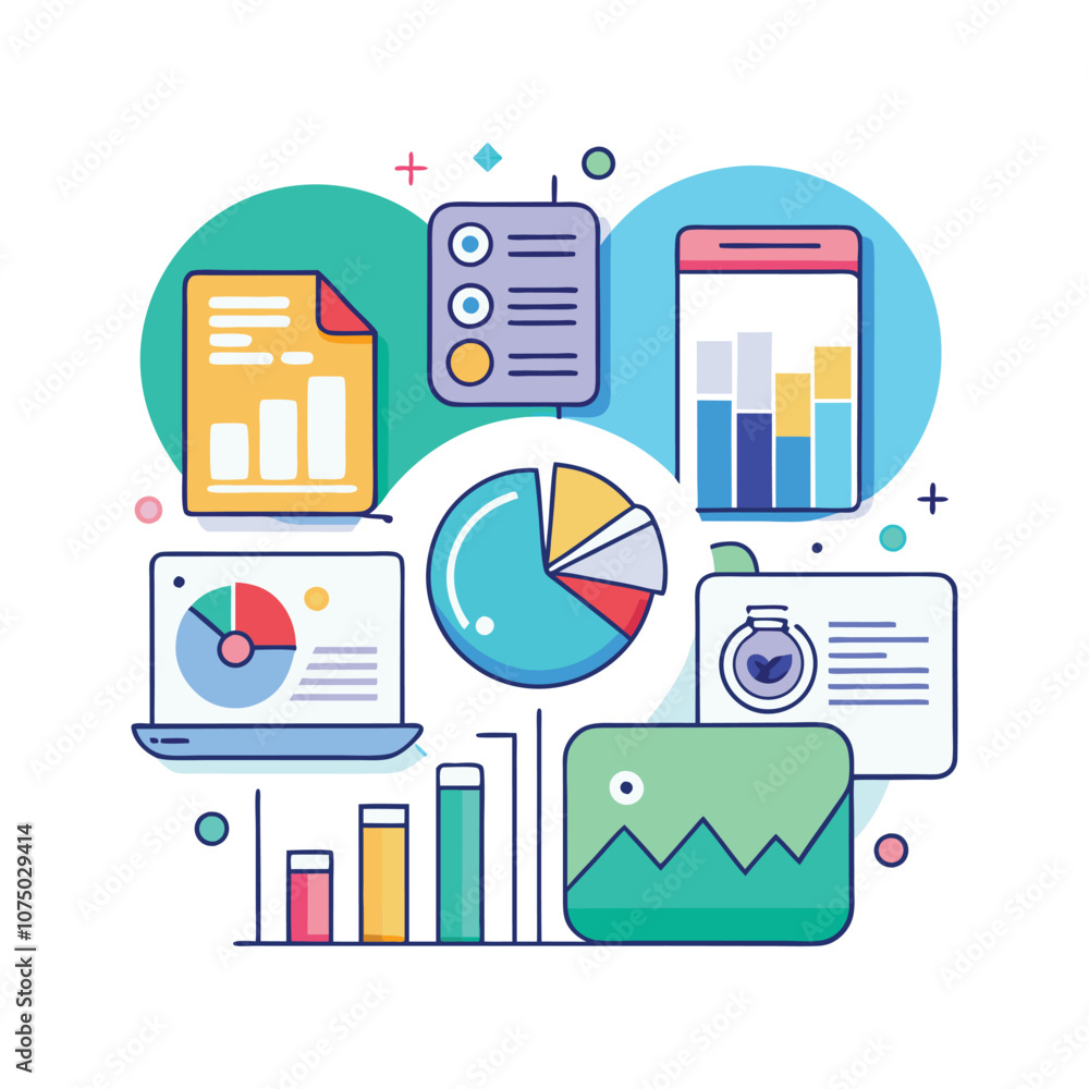 Financial Charts flat Illustration. Finance Illustration clipart Vector Design Financial Charts flat Illustration. Finance Illustration clipart Vector Design