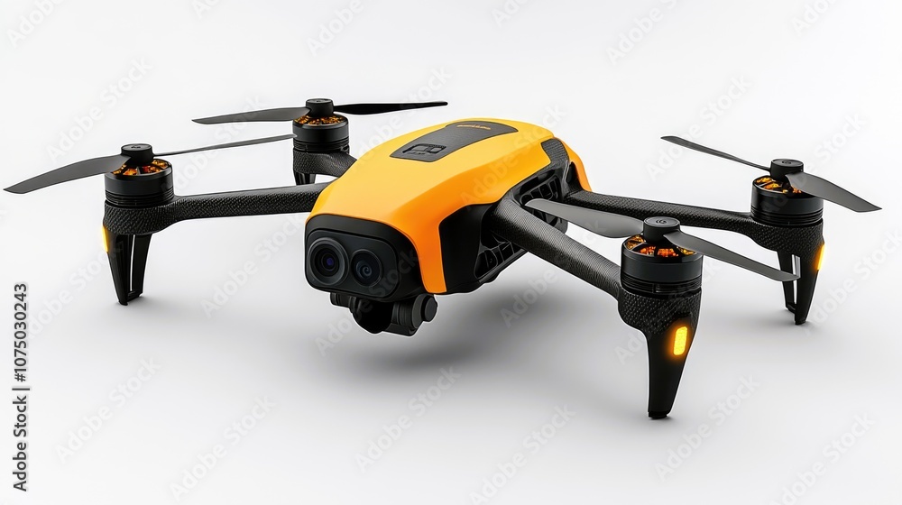 Aerial drone quadcopter with digital camera. Flying aerial remote controlled drone. Aerial drone quadcopter with digital camera. Flying aerial remote controlled drone.