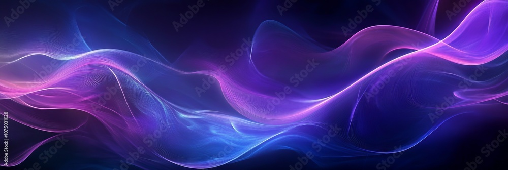 Abstract Purple and Blue Background with Glowing Light Lines. AI generated illustration Abstract Purple and Blue Background with Glowing Light Lines. AI generated illustration