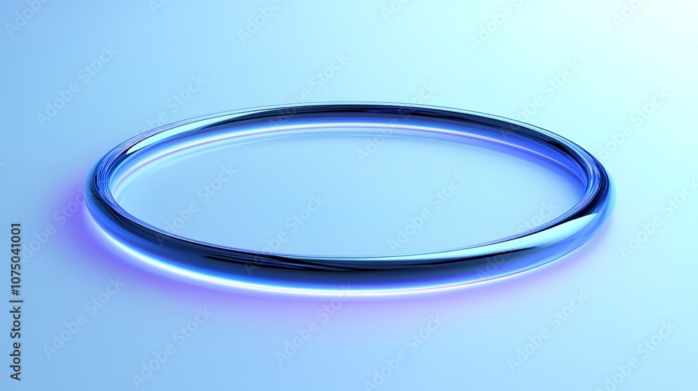 Featuring Neon Financial and Investment Management Circular Glowing Lines Surrounding Conceptual 3D Renderings on a Mobile Device Against a Light Blue Background. The Studio Lighting and Blank Space E Featuring Neon Financial and Investment Management Circular Glowing Lines Surrounding Conceptual 3D Renderings on a Mobile Device Against a Light Blue Background. The Studio Lighting and Blank Space E