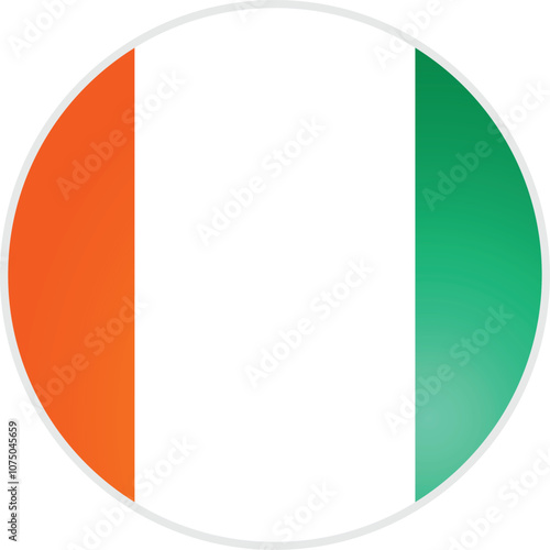 Free Download Ivory Coast Country Round Flag Vector - GFXLoad