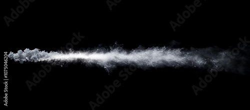 Wallpaper Mural A horizontal white smoke trail against a black background Torontodigital.ca