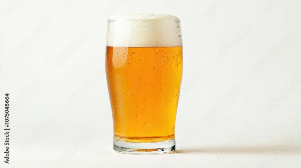 A refreshing glass of golden lager beer with foamy head, perfect for enjoying on a sunny day or celebrating special moments. A refreshing glass of golden lager beer with foamy head, perfect for enjoying on a sunny day or celebrating special moments.