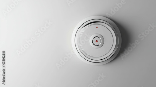 Door alarm on a white background, top view, sharp details