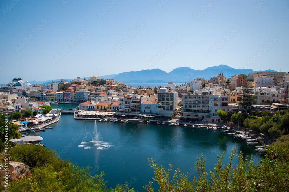Obraz premium resort town of Agias Nikolaos, Crete, Greece
