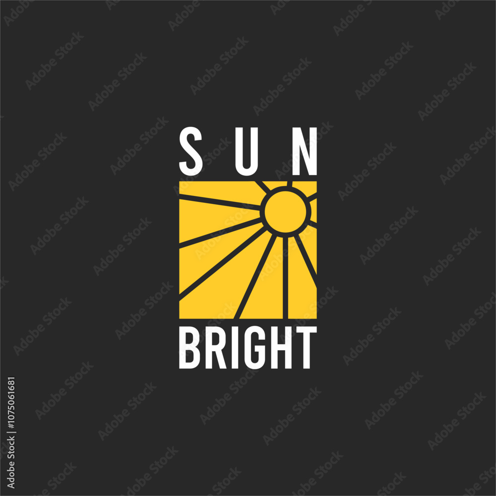 sun bright shining logo icon sign symbol vector art