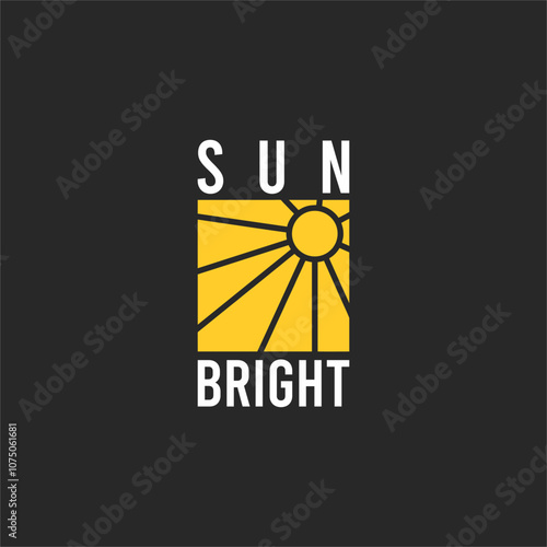 sun bright shining logo icon sign symbol vector art