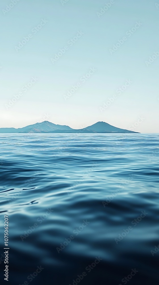 Ocean Waves and Distant Mountains Ocean Waves and Distant Mountains