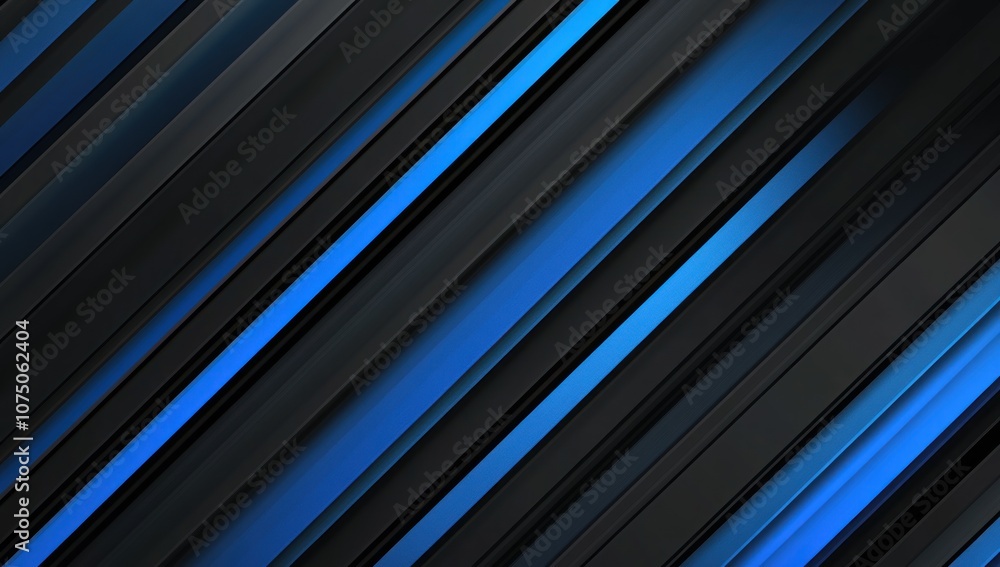 Obraz premium Abstract Blue and Black Diagonal Lines Background
