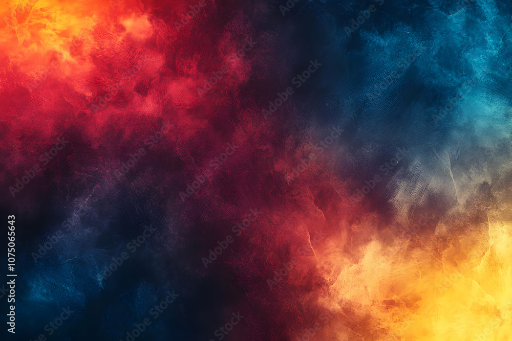 Fototapeta premium Abstract Background - Red, Blue, and Yellow Hues
