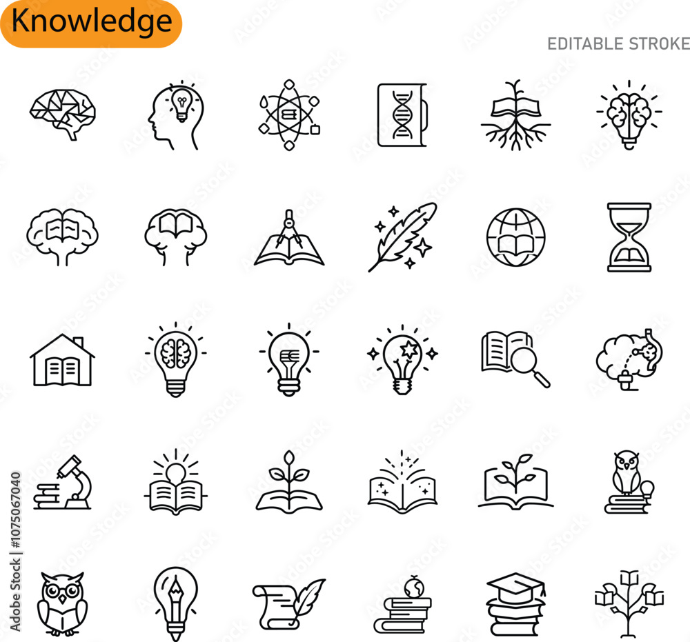 Knowledge Icons Education, Learning, Growth, Ideas Knowledge Icons Education, Learning, Growth, Ideas